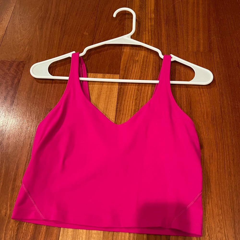 Hot pink lululemon align tank size 8